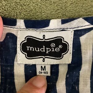 Mud Pie Navy and White Striped Swim Coverup